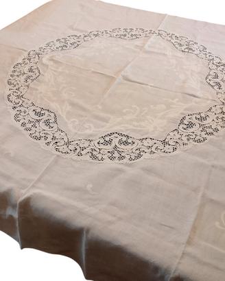 tovaglia in puro lino e cotone fine 800 inizi 900