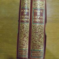 Cofanetto 2 vol. Prose e Poesie Carducci 1924