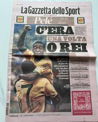 “MORTE PELÈ” - LA GAZZETTA DELLO SPORT