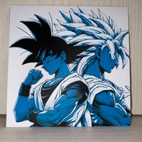 Immagine 3D Goku e Goku SSJ3