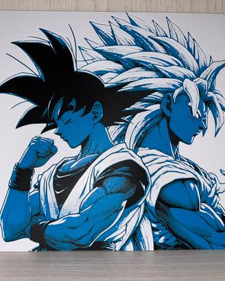 Immagine 3D Goku e Goku SSJ3