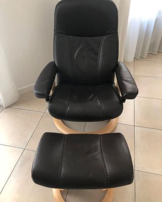 Poltrona Stressless Consul in pelle marrone