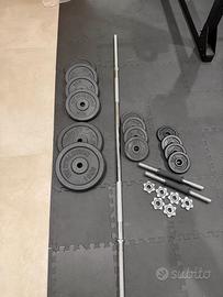 Bilanciere + manubri e pesi da palestra 52 kg