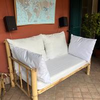 Divano 2 posti da esterno in bambu