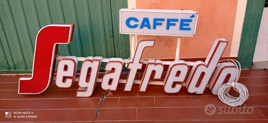 Insegna luminosa neon "Caffè Segafredo" anni 70