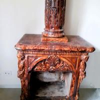 Stufa Camino Benjamin Franklin originale metà 800