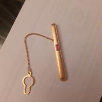 ferma cravatta con rubino come nuovo oro 750 18kt 