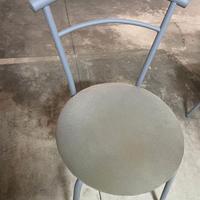 Sedia da cameretta in metallo e tessuto