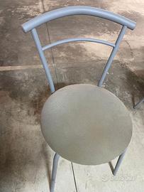 Sedia da cameretta in metallo e tessuto