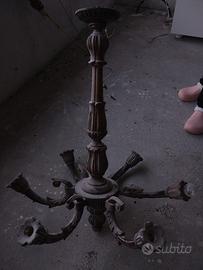 lampadario in legno 
