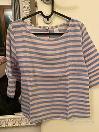 Camicia donna, lino, maniche 3/4