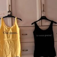 Set n.2 canottiere con scritta divertente