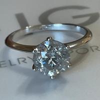 Anello Solitario Oro 14k Diamante Naturale 2,10 ct
