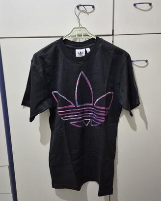 Tshirt Adidas Round Neck Short Sleeve Nera (tg. S)