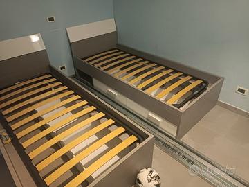 letti singoli contenitori cameretta