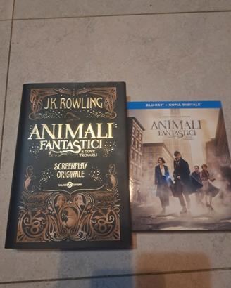 bluray + libro sceneggiatura animali fantastici