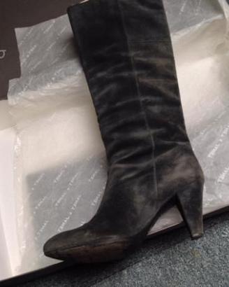 Stivale camoscio grigio