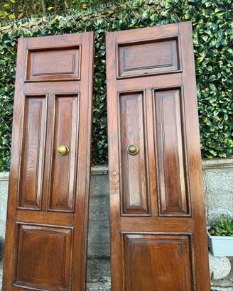 Portone in legno castagno