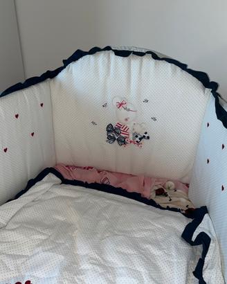 Set Paracolpi e piumino lettino prenatal