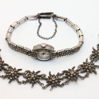 Coppia gioielli Bracciale e Orologio argento