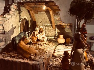 Presepe artigianale scena della Natività