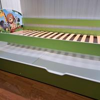 letto singolo bambini 180x80 + materasso + sponda