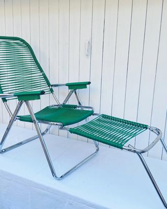 lettino sdraio vintage spaghetti mare anni 70