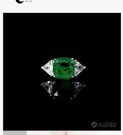 Anello Argento 750 con zirconia