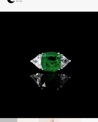 Anello Argento 750 con zirconia