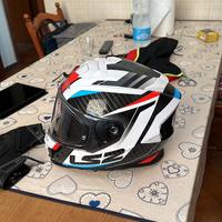 Casco LS2 giacca in pelle guanti