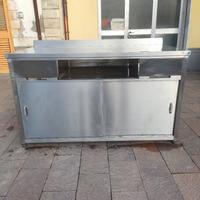 Banco da lavoro in acciaio 