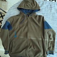 Harmoint & Blaine felpa con zip cachi e blu