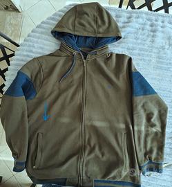 Harmoint & Blaine felpa con zip cachi e blu