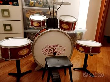 batteria rock drummer bontempi per bambino 4/7anni