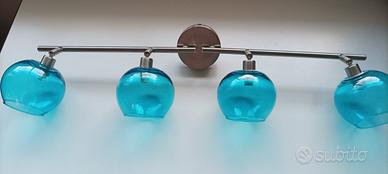 PUNTO LUCE A BARRA IN METALLO SPAZZOLATO