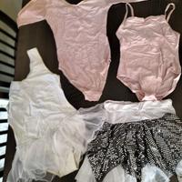 Vestiti danza body e gonnellina 6-8 anni