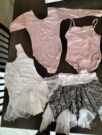 Vestiti danza body e gonnellina 6-8 anni