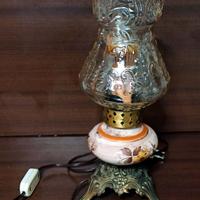 Lampada Vintage Treppiede Metallo/Ceramica/Vetro