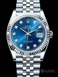 Rolex DJ 36 126234 blu brilli nuovo 10/2026 ITA 