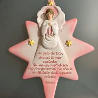 Decorazione angelo da appendere con preghiera