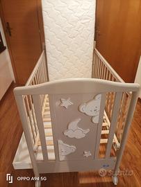 lettino pali con materasso 