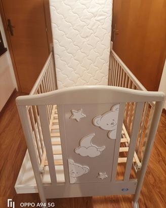 lettino pali con materasso 