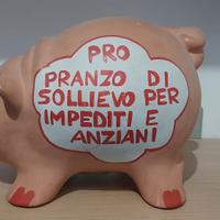 grande salvadanaio "solidale" maialino 30x18 cm