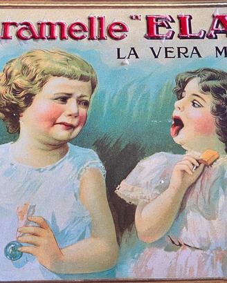 Targa pubblicitaria in latta CARAMELLE ELAH