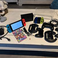 Nintendo switch con gioco e accessori