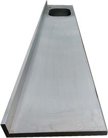 TOP IN ACCIAIO INOX  2239x480x40 con VASCA