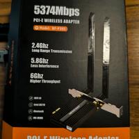 Scheda WiFi 6E AX210 PCIe Adattatore WiFi 5374Mbps