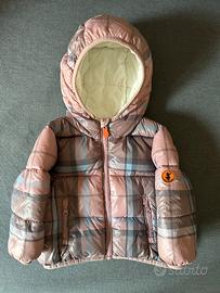 Piumino bambina Save The Duck rosa tartan