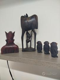 Statuette in legno 