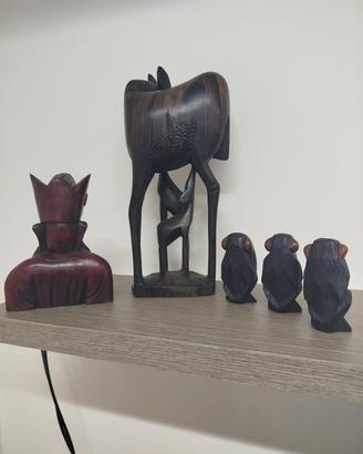 Statuette in legno 